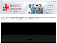 Tablet Screenshot of medica-tradefair.com